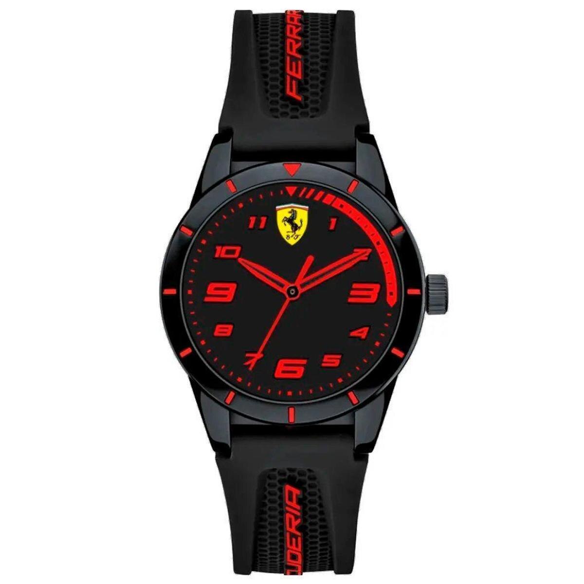 Relógio Infantil Scuderia Ferrari Borracha Feminino - Preto | Netshoes