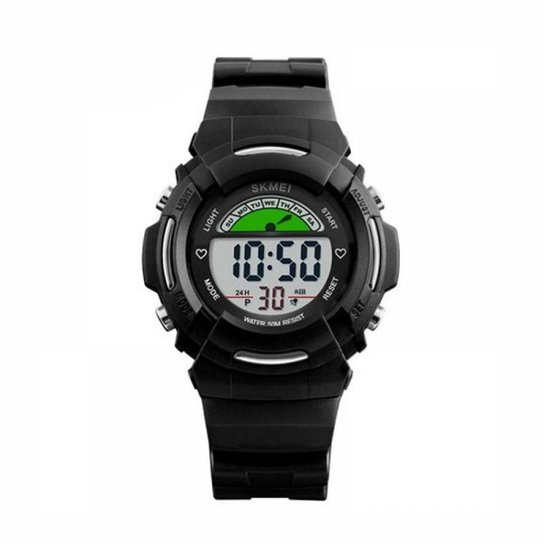 Relógio Infantil Skmei Digital Masculino - Preto Menor preço em Relógio Infantil Skmei Digital Masculino - Preto