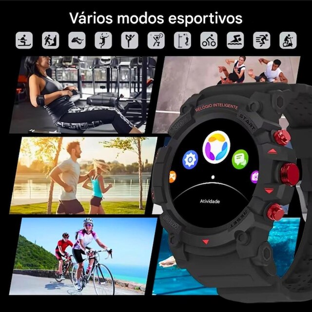 Relogio Inteligente G01C Smart Watch Militar Masculino Monitor de Esportes Gps Relogio Prova D'Agua