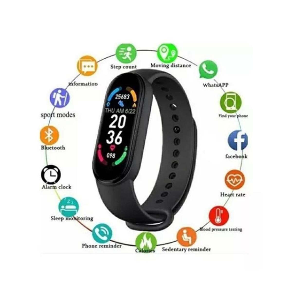 Relógio Inteligente Smartband Android Ios Menor preço em Relógio Inteligente Smartband Android Ios
