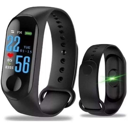 Relógio Inteligente Smartband M3 Monitor Cardíaco - Preto Menor preço em Relógio Inteligente Smartband M3 Monitor Cardíaco - Preto