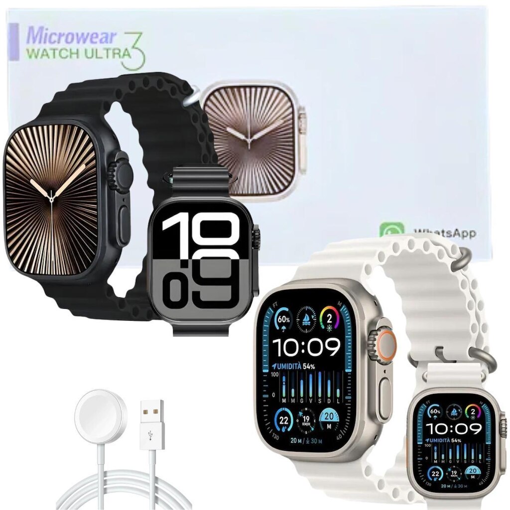 Relógio inteligente U3W Responde Whatss Memória 1GB Chatgpt Tela Amoled Gps Nfc Chamadas Bluetooth