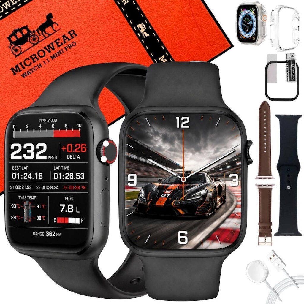 Relógio Inteligente W11 Mini Pro Delicado 42mm Faz Recebe Ligação Responde Whatss Bluetooth