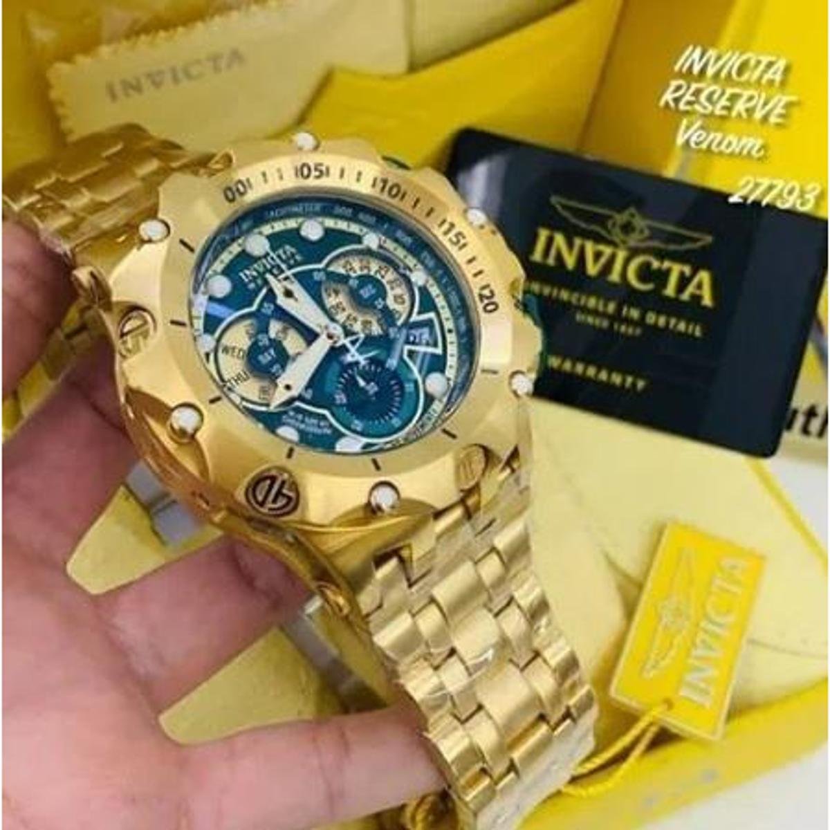 Relogio Invicta Venom Hybrid 27793 Dourado+Verde Netshoes