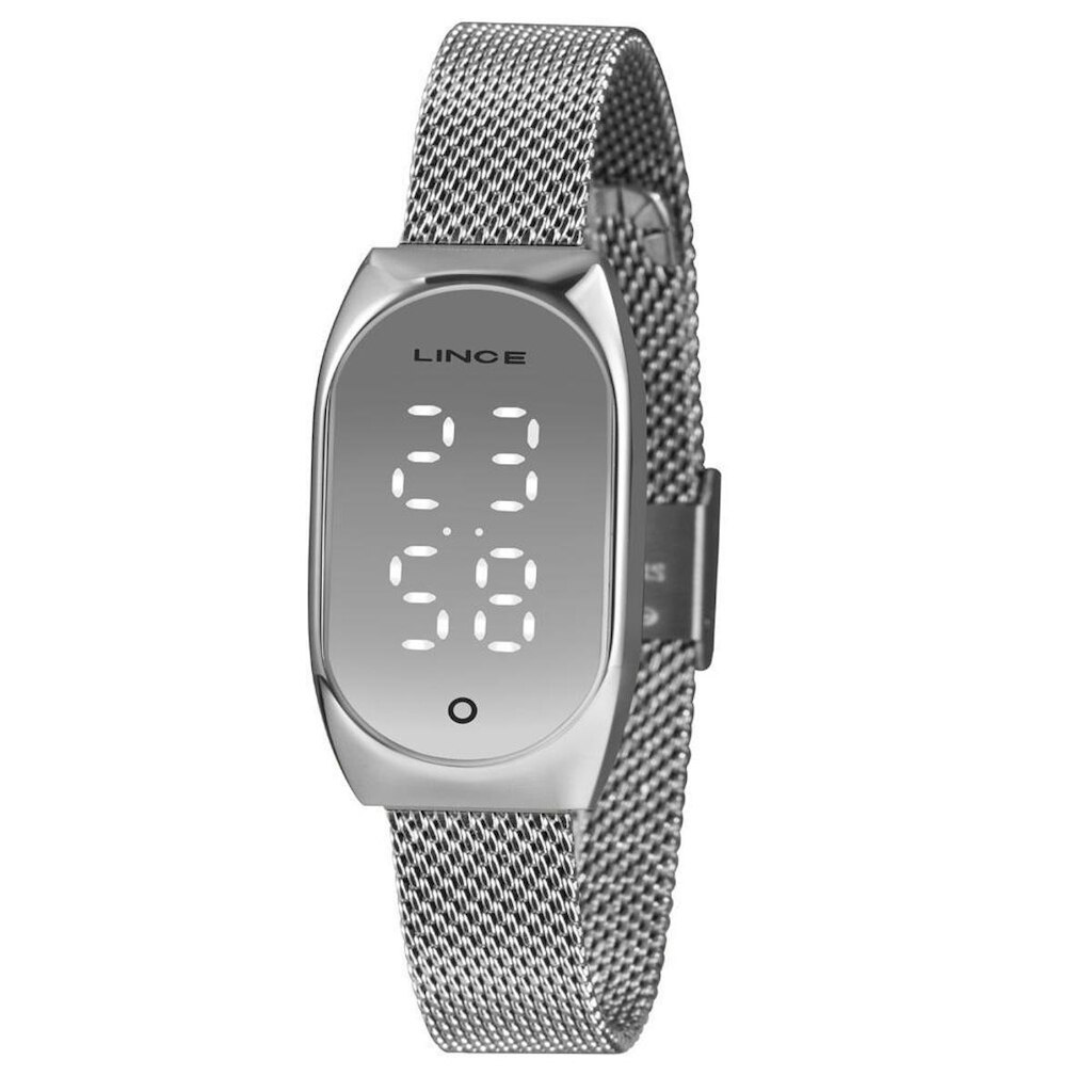 RELOGIO LED LINCE FEMININO DIGITAL LDM4706L PRATA