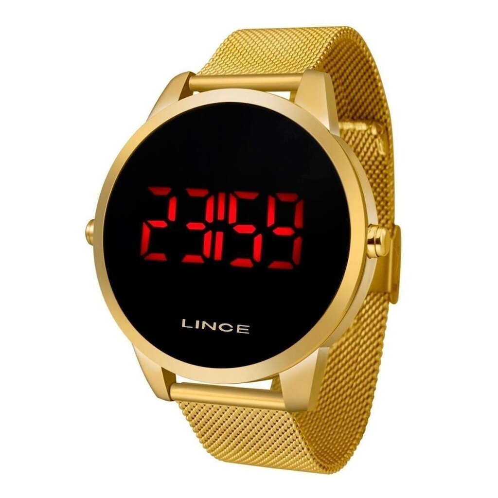 Relogio Lince Digital Mdg4586l Pxkx Aço Masculino