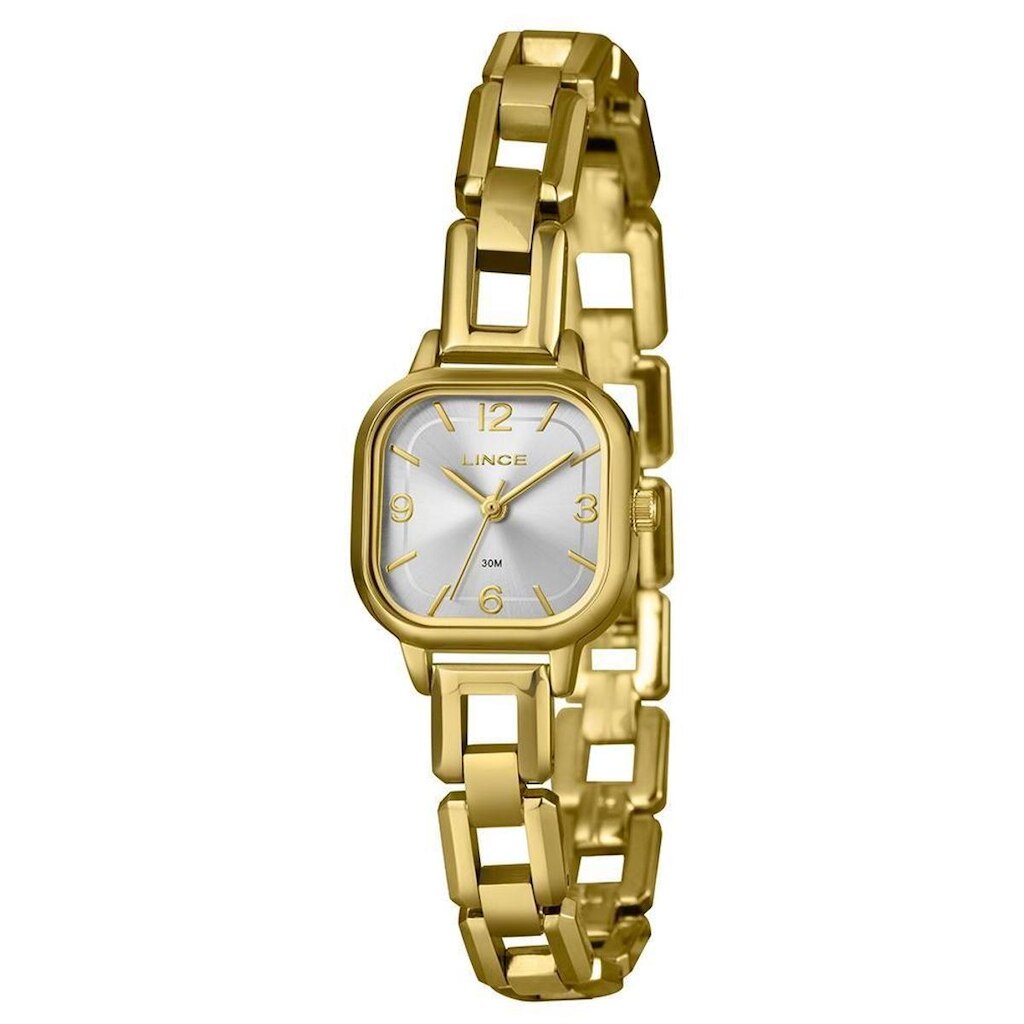Relógio Lince Feminino Ref: Lqgm080l23 S2kx Retangular Bracelete Dourado
