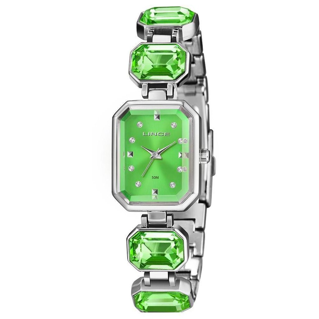 Relógio Lince Feminino Ref: Lqm4873l23 F1sf Retangular Prateado