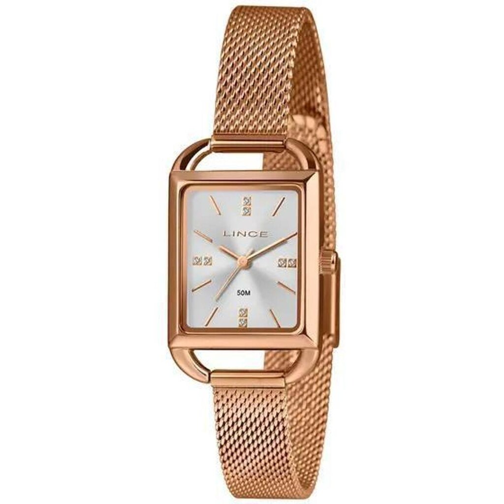Relógio Lince Feminino Retangular Mesh LQR4790L24S1RX