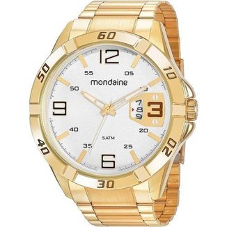 Relógio Masculino Aço Dourado Mondaine 53834GPMVDE4