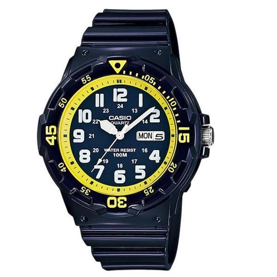 Relógio Masculino Casio Esportivo Analógico A Prova D'Água MRW-200HC-2BVDF - Preto Menor preço em Relógio Masculino Casio Esportivo Analógico A Prova D'Água MRW-200HC-2BVDF - Preto