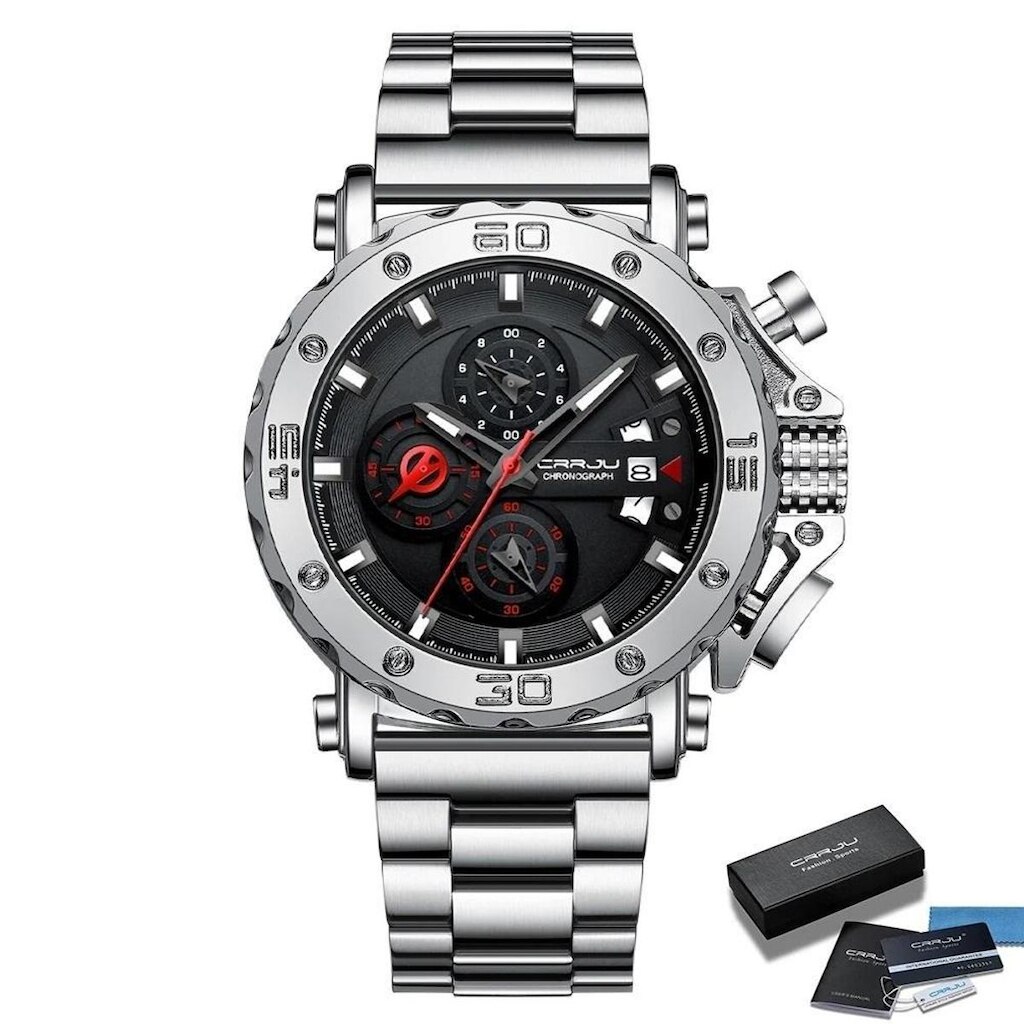 Relógio Masculino CRRJU 2294 Aço inoxidável