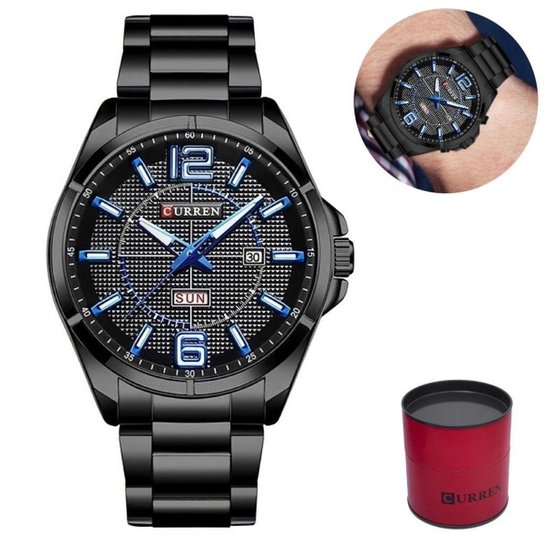 RELÓGIO MASCULINO CURREN ANALÓGICO 8271 SOCIAL - Preto Menor preço em RELÓGIO MASCULINO CURREN ANALÓGICO 8271 SOCIAL - Preto