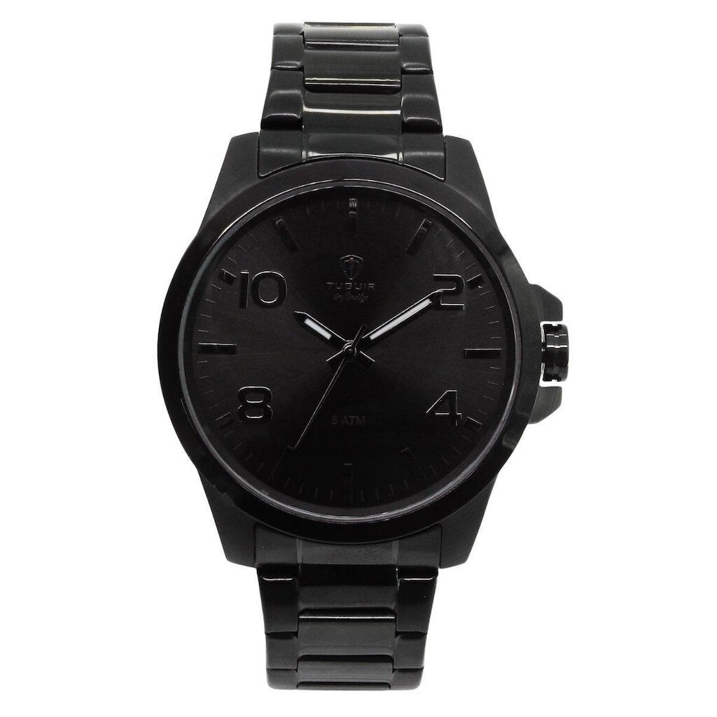 Relógio Masculino de Aço Tuguir Analógico Infinity 6117G Preto e Preto