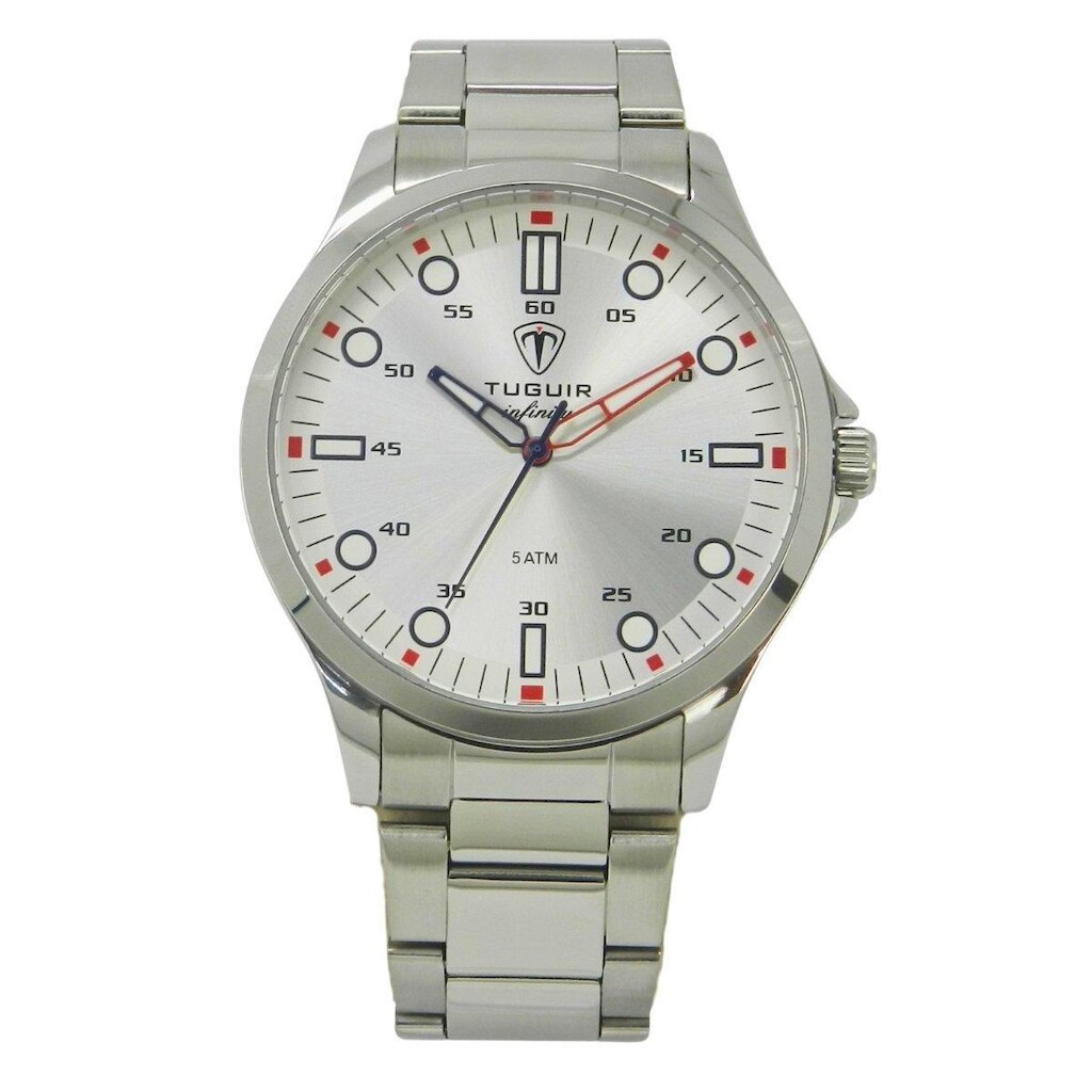 Relógio Masculino de Aço Tuguir Analógico Infinity TGI37216 Prata