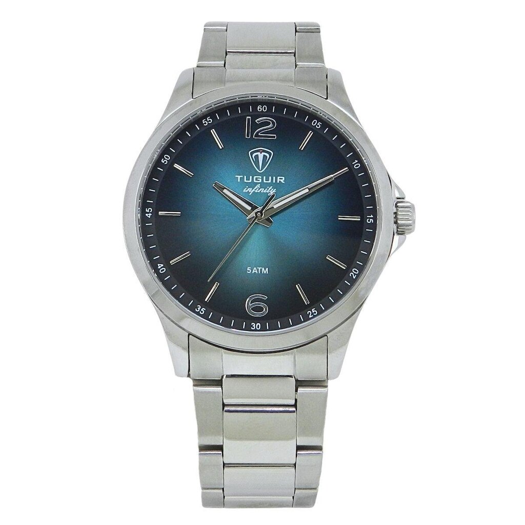 Relógio Masculino de Aço Tuguir Analógico Infinity TGI37221 Prata e Verde