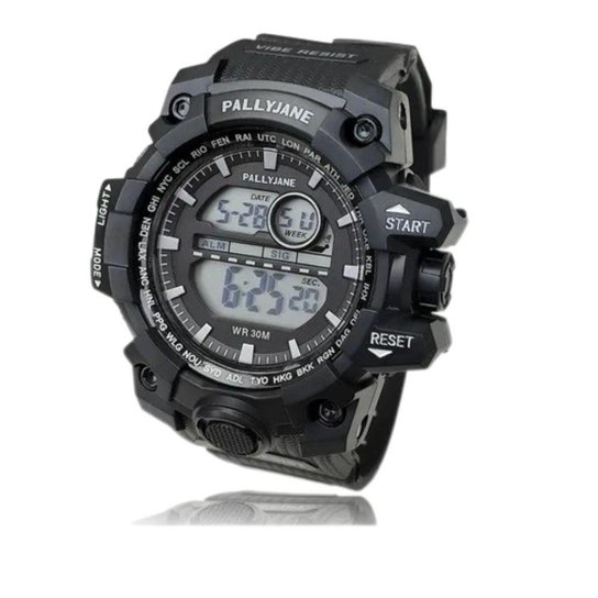 Relógio Masculino Digital Led Esportivo De Pulso Esporte Redondo Sport Resistente A Água Moderno - Preto Menor preço em Relógio Masculino Digital Led Esportivo De Pulso Esporte Redondo Sport Resistente A Água Moderno - Preto