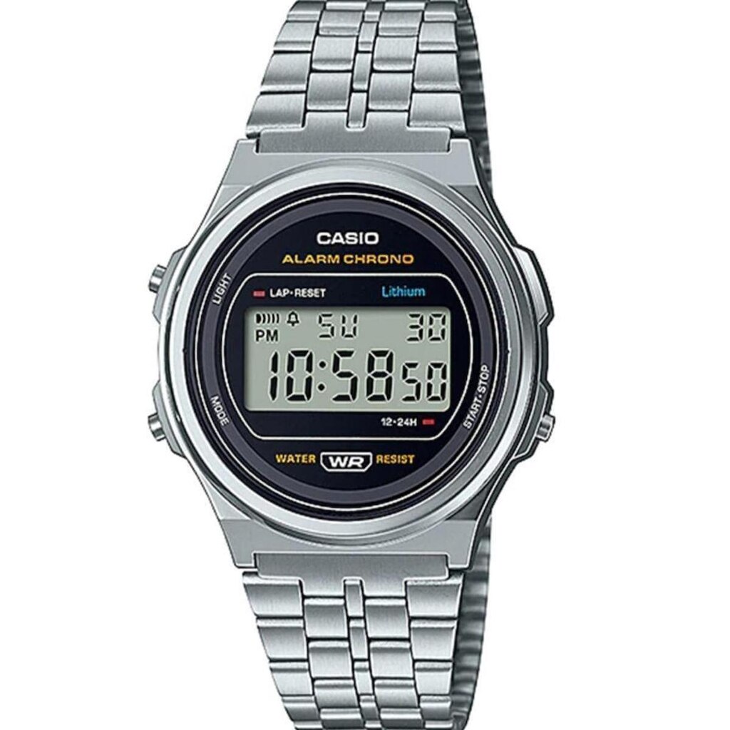 Relógio Masculino Digital Prata Casio - A171WE-1ADF-SC