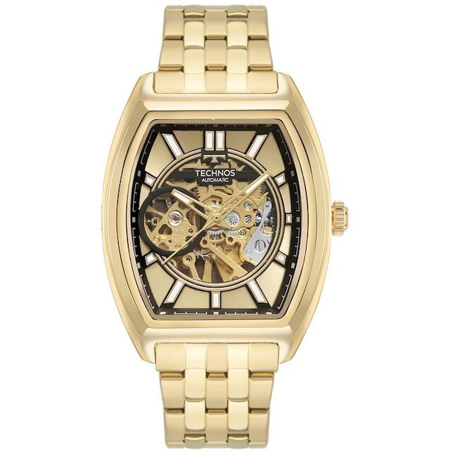 RELOGIO MASCULINO DOURADO AUTOMATICO TECHNOS G3265AC/1D