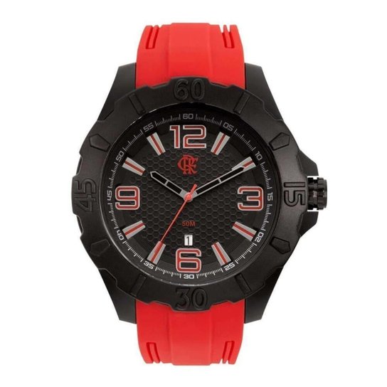 RELOGIO MASCULINO FLAMENGO PRETO/VERMELHO TECHNOS FLAPC32AB/8R