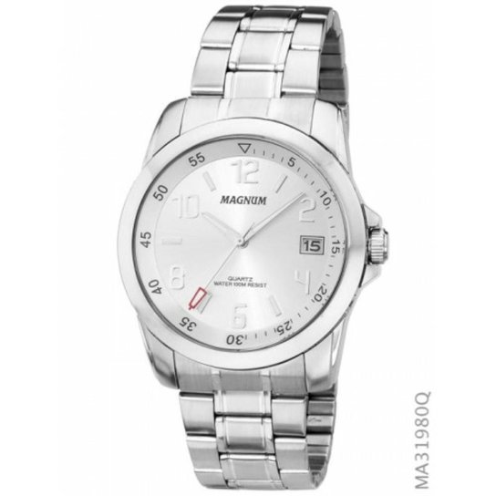 Relógio Masculino Magnum Prata MA31980Q - Prata Menor preço em Relógio Masculino Magnum Prata MA31980Q - Prata