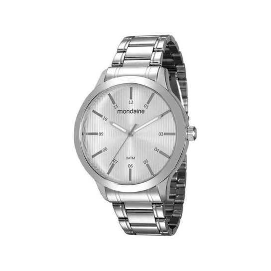 Relógio Masculino Mondaine Analógico 99135G0MVNE3 Prata - Prata Menor preço em Relógio Masculino Mondaine Analógico 99135G0MVNE3 Prata - Prata