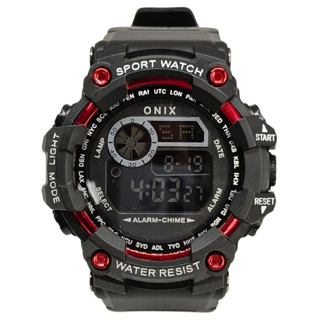 Relógio Masculino Onix Digital IT-1307H（0183） Preto e Vermelho