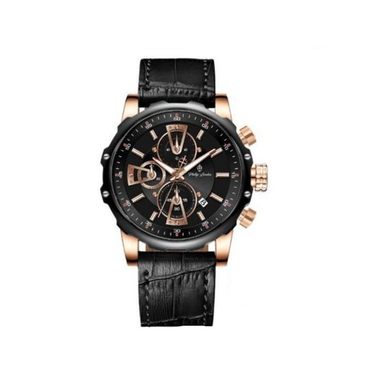 Relógio Masculino Quartz Phillip London Preto PL80340612MPRN - Preto Menor preço em Relógio Masculino Quartz Phillip London Preto PL80340612MPRN - Preto