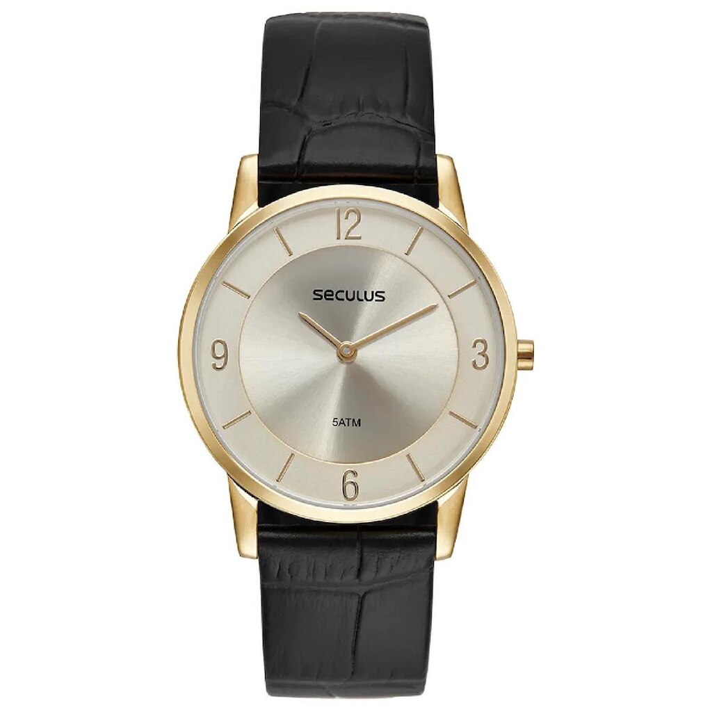 Relógio Masculino Seculus Slim 23724GPSVDC2 Couro Crocodilo