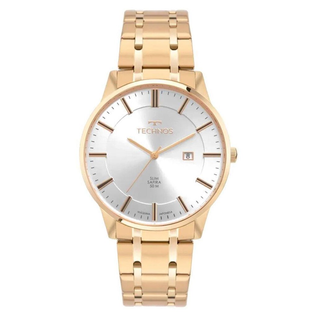 Relógio Masculino Slim Technos Dourado GM10YV/1K