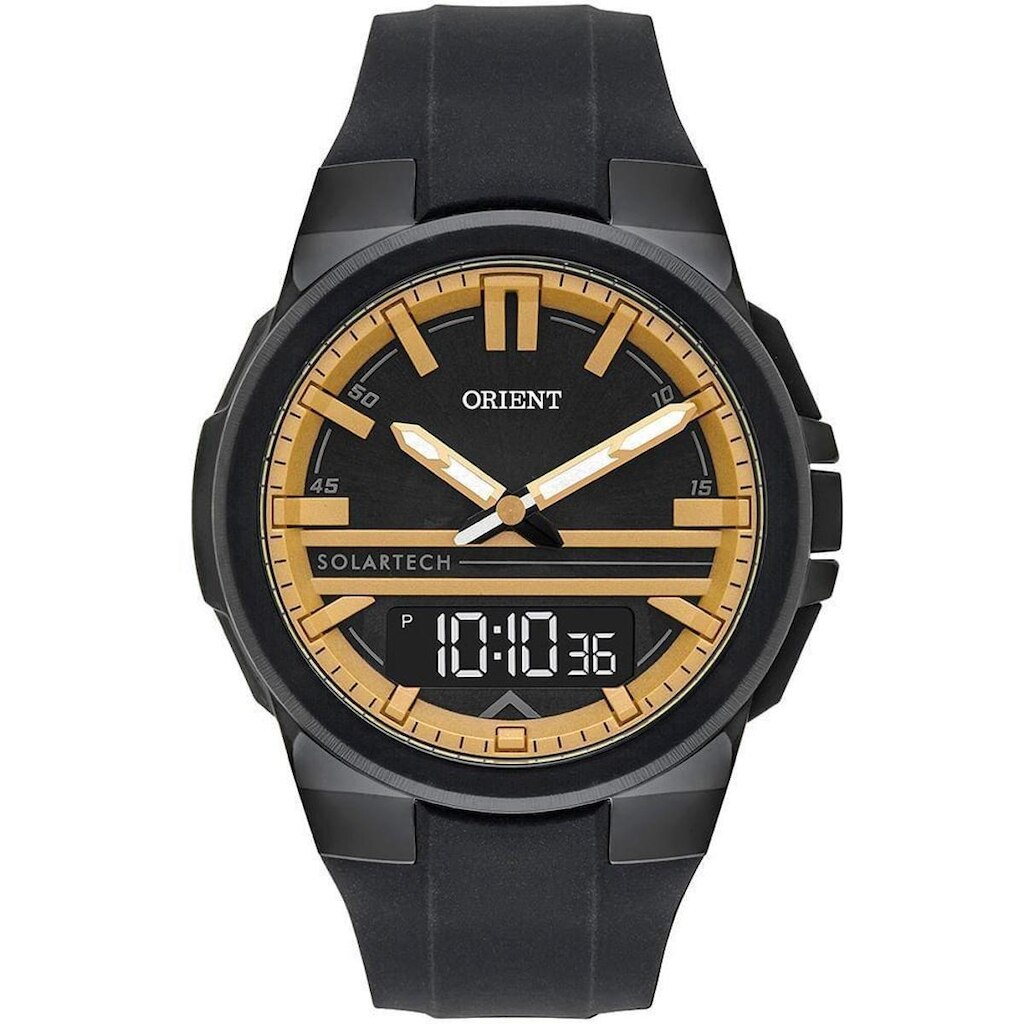 Relógio Masculino Solar Tech Orient Preto MPSPA008 PYPX