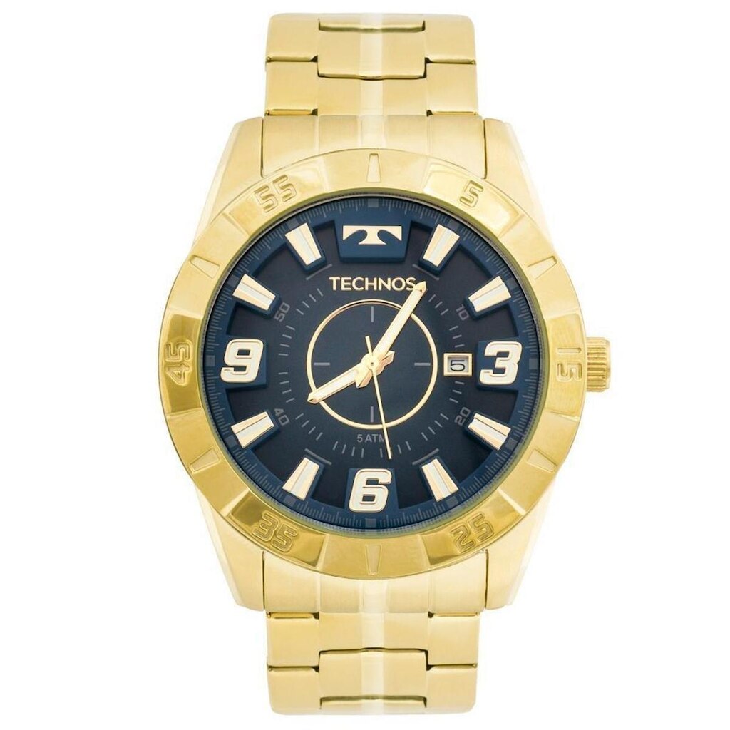Relógio Masculino Technos Racer 2115KYZ/4A 46mm Aço Dourado
