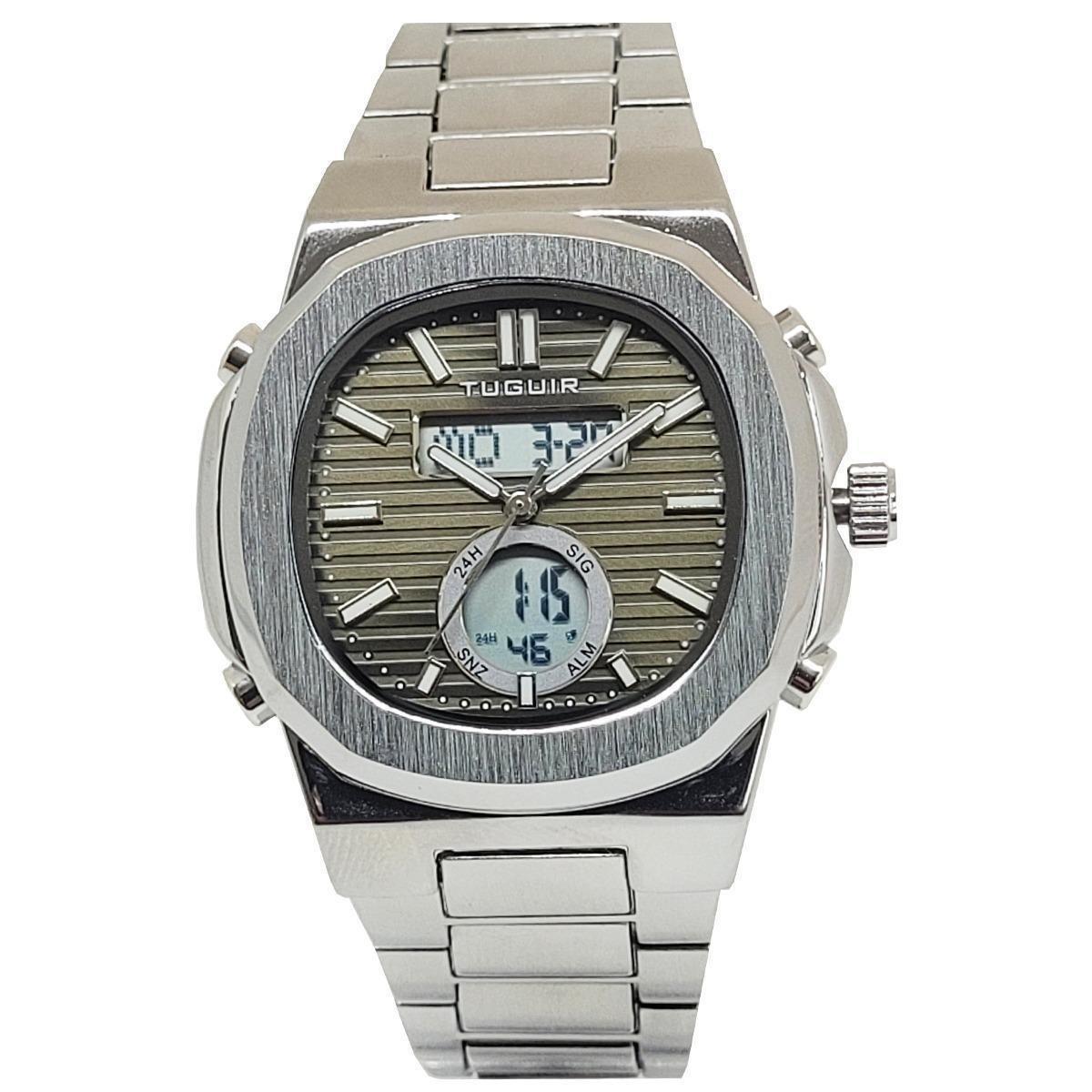 Relógio Masculino Tuguir AnaDigi TG3033 Prata Menor preço em Relógio Masculino Tuguir AnaDigi TG3033 Prata