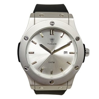 Relógio Masculino Tuguir Analógico 9168C Prata e Preto