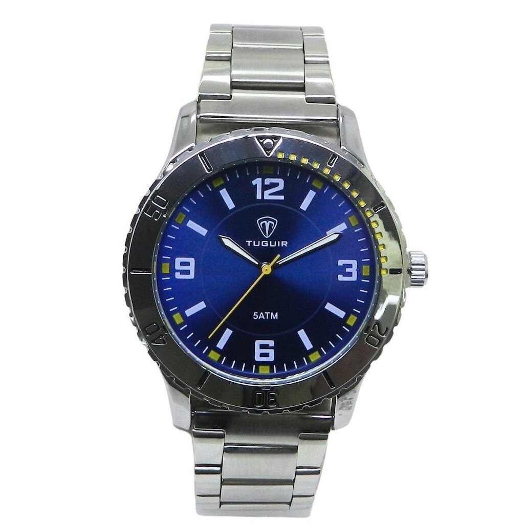 Relógio Masculino Tuguir Analógico TG223-2C Prata e Azul
