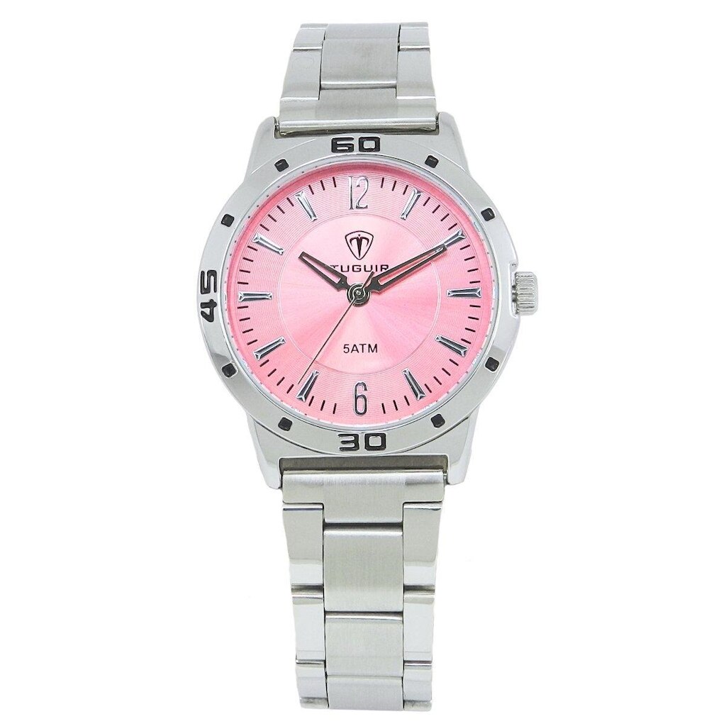 Relógio Masculino Tuguir Analógico TG30479 Prata e Rosa