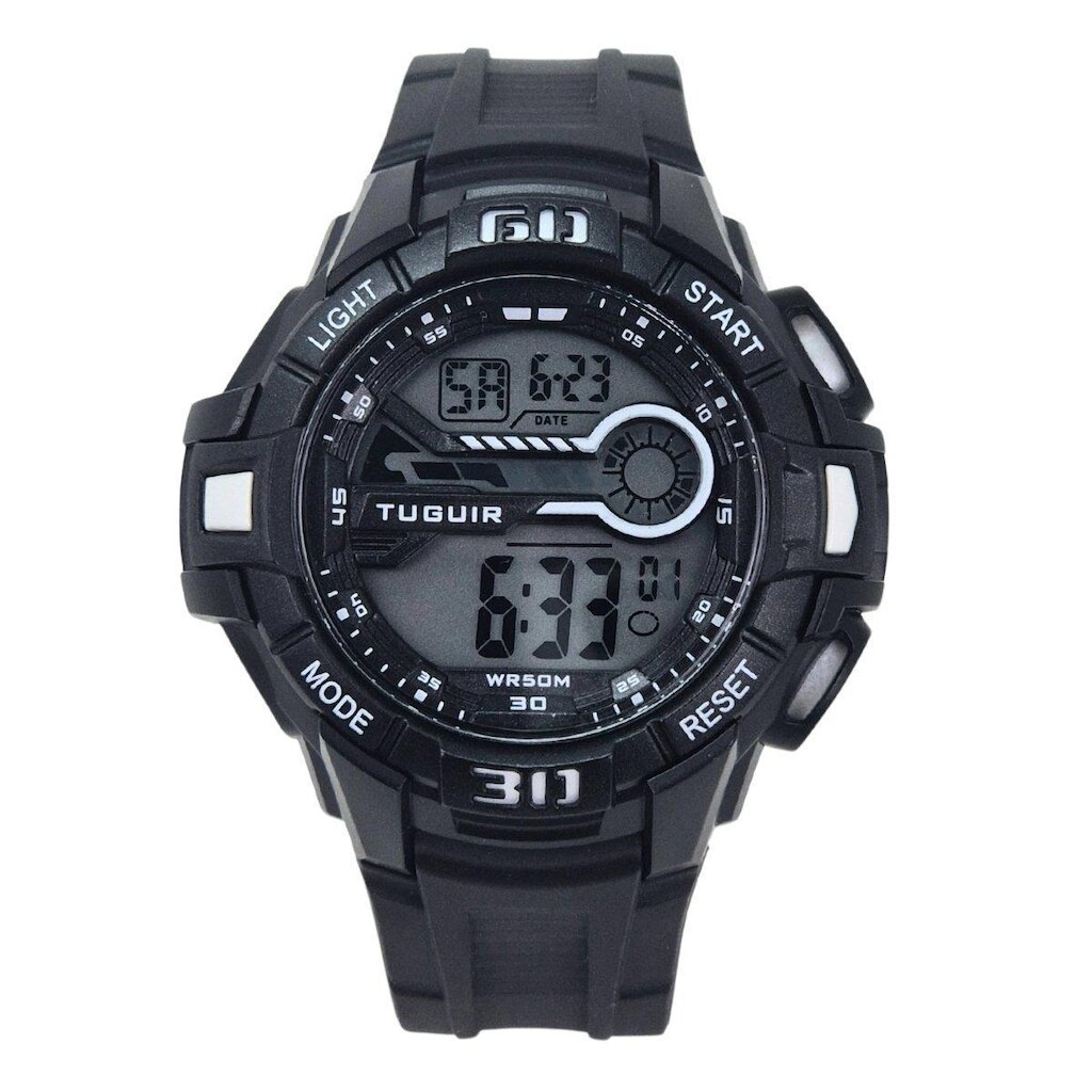 Relógio Masculino Tuguir Digital TG30463 Preto e Branco