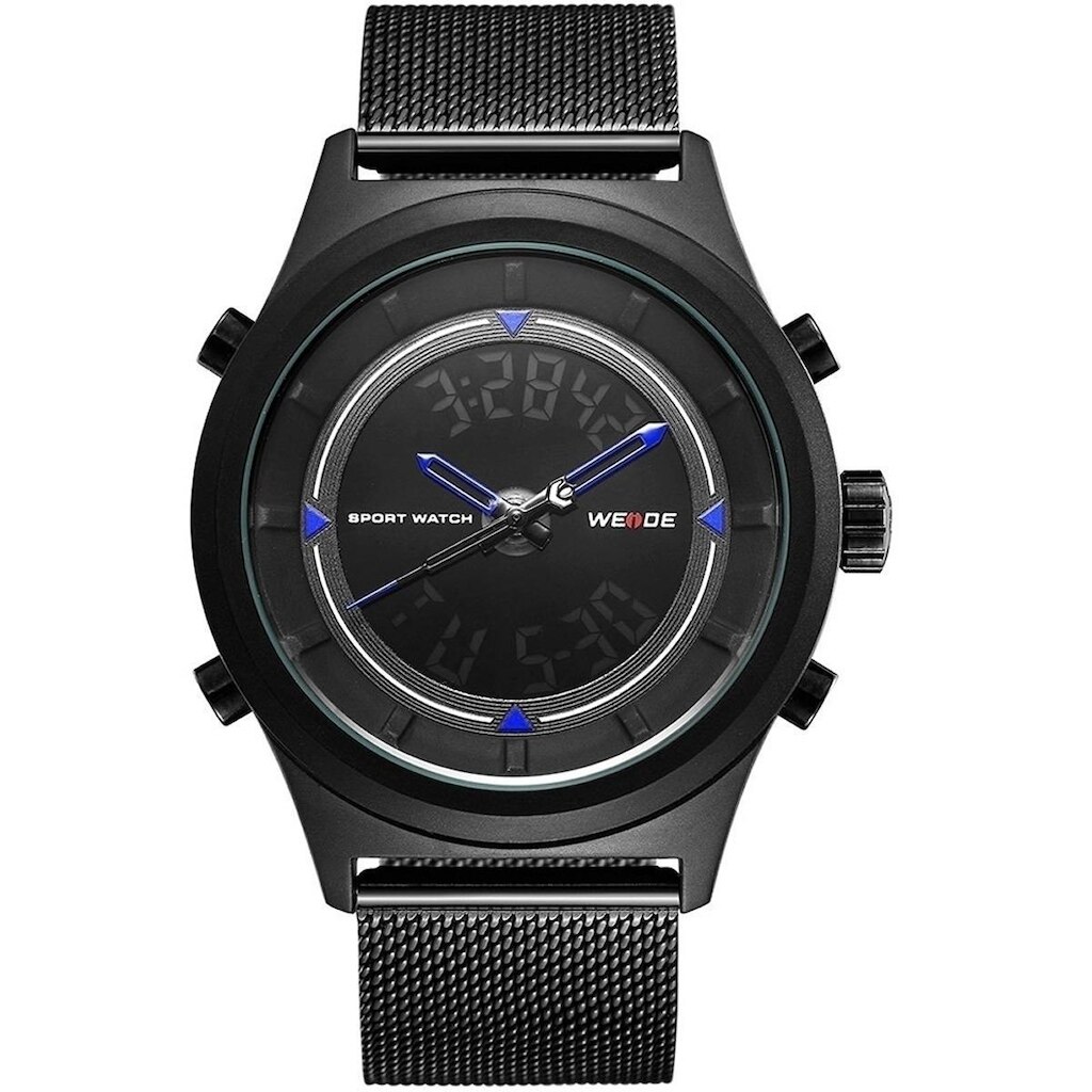 Relógio Masculino Weide AnaDigi WH7305B Preto e Azul