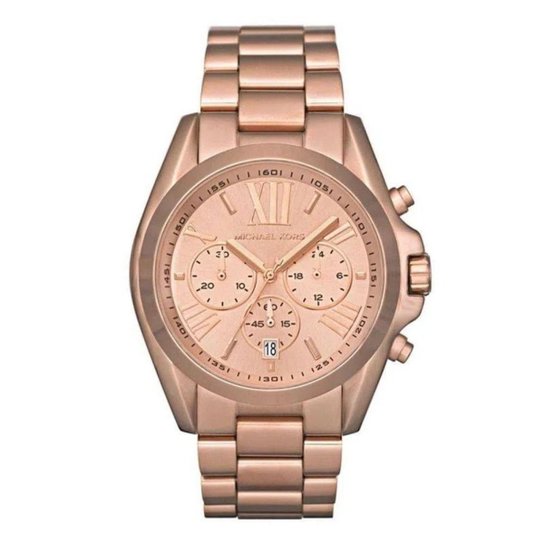 Relógio Michael Kors Original Mk5503 Bradshaw Feminino Rose - Rosê Menor preço em Relógio Michael Kors Original Mk5503 Bradshaw Feminino Rose - Rosê