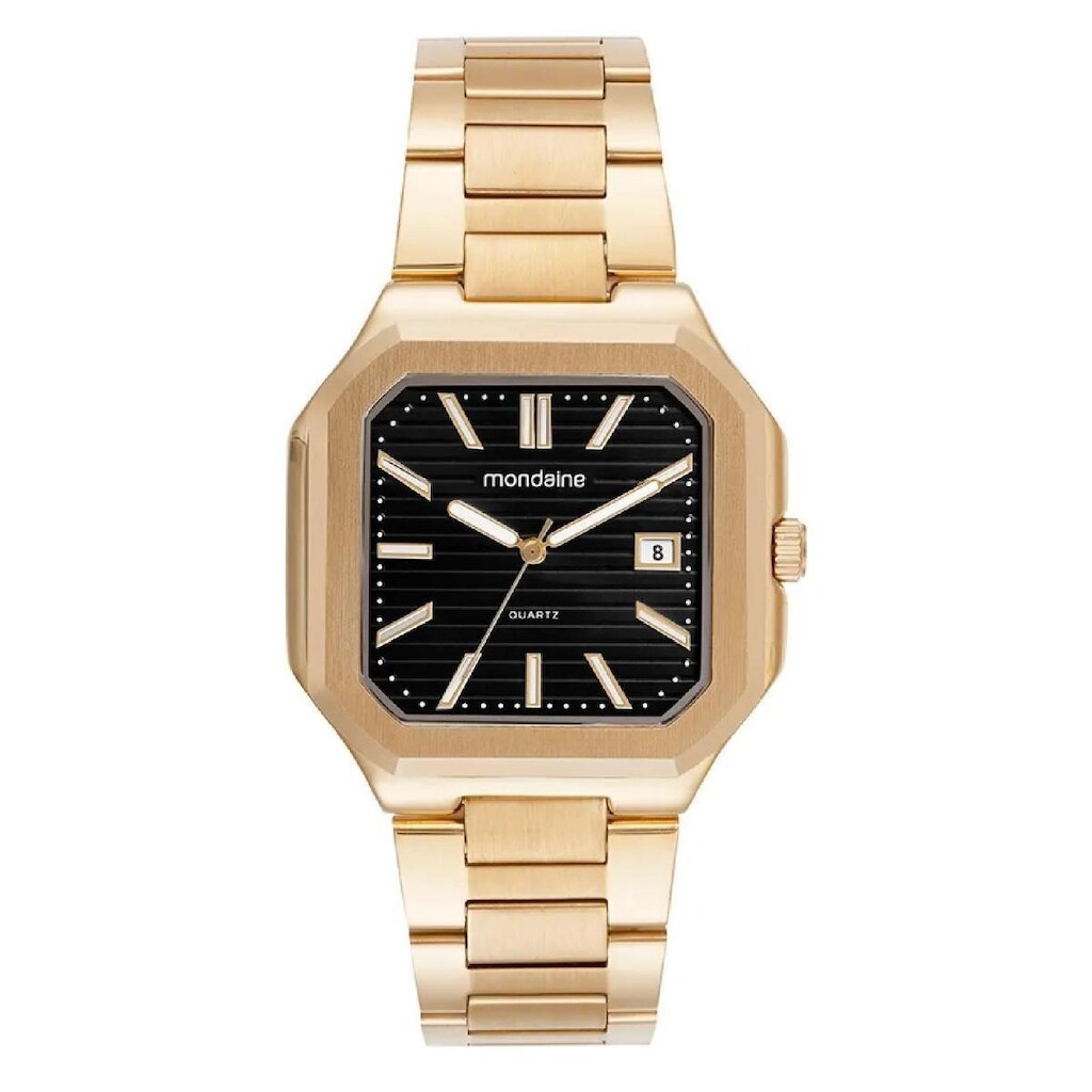 Relógio Mondaine 32945GPMVDE1 Quadrado Dourado