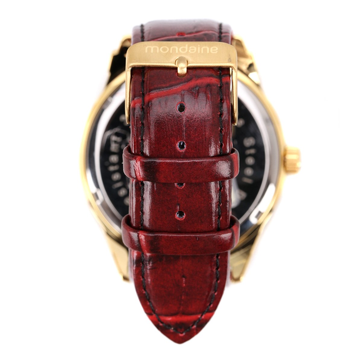 relogio mondaine vermelho