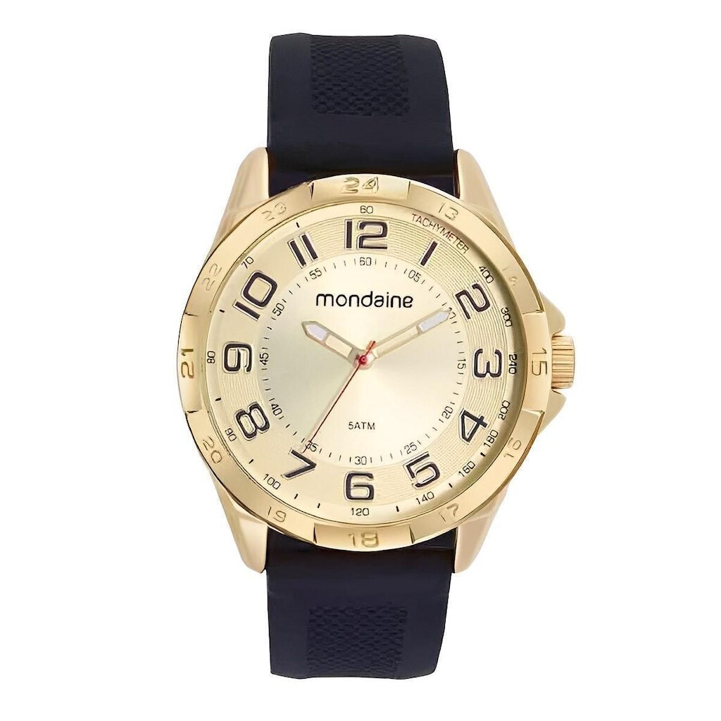 Relógio Mondaine Dourado com Pulseira de Silicone 53829GPMVDI4