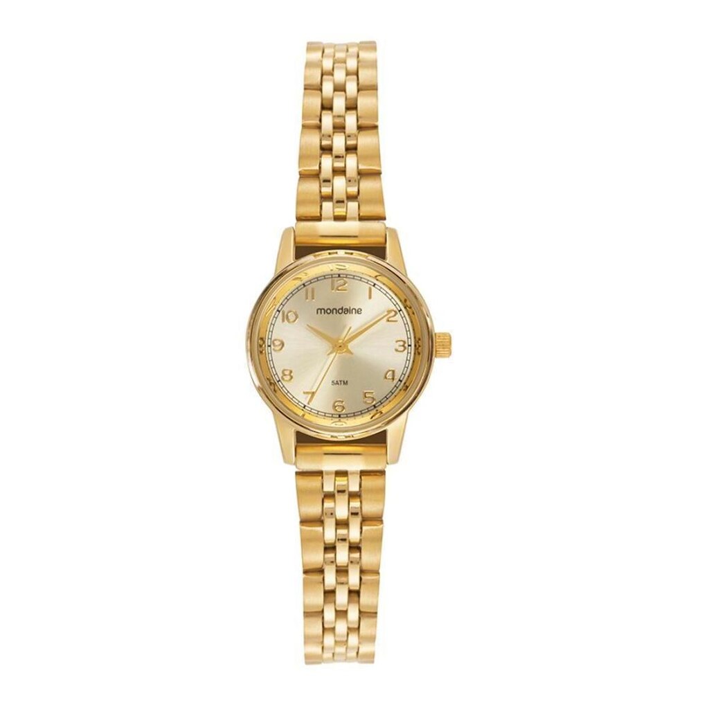 Relogio Mondaine Feminino Ref: 32425lpmvde4 Casual Dourado