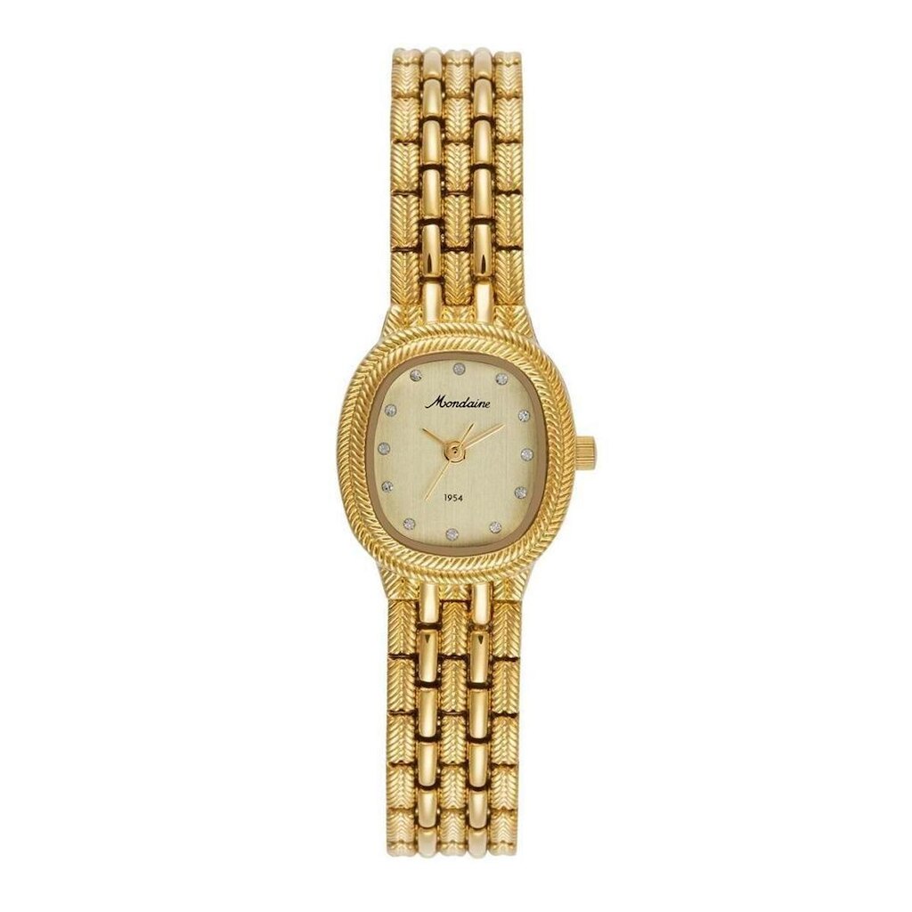 Relogio Mondaine Feminino Ref: 32995lpmvdm1 Retangular 1954 Dourado