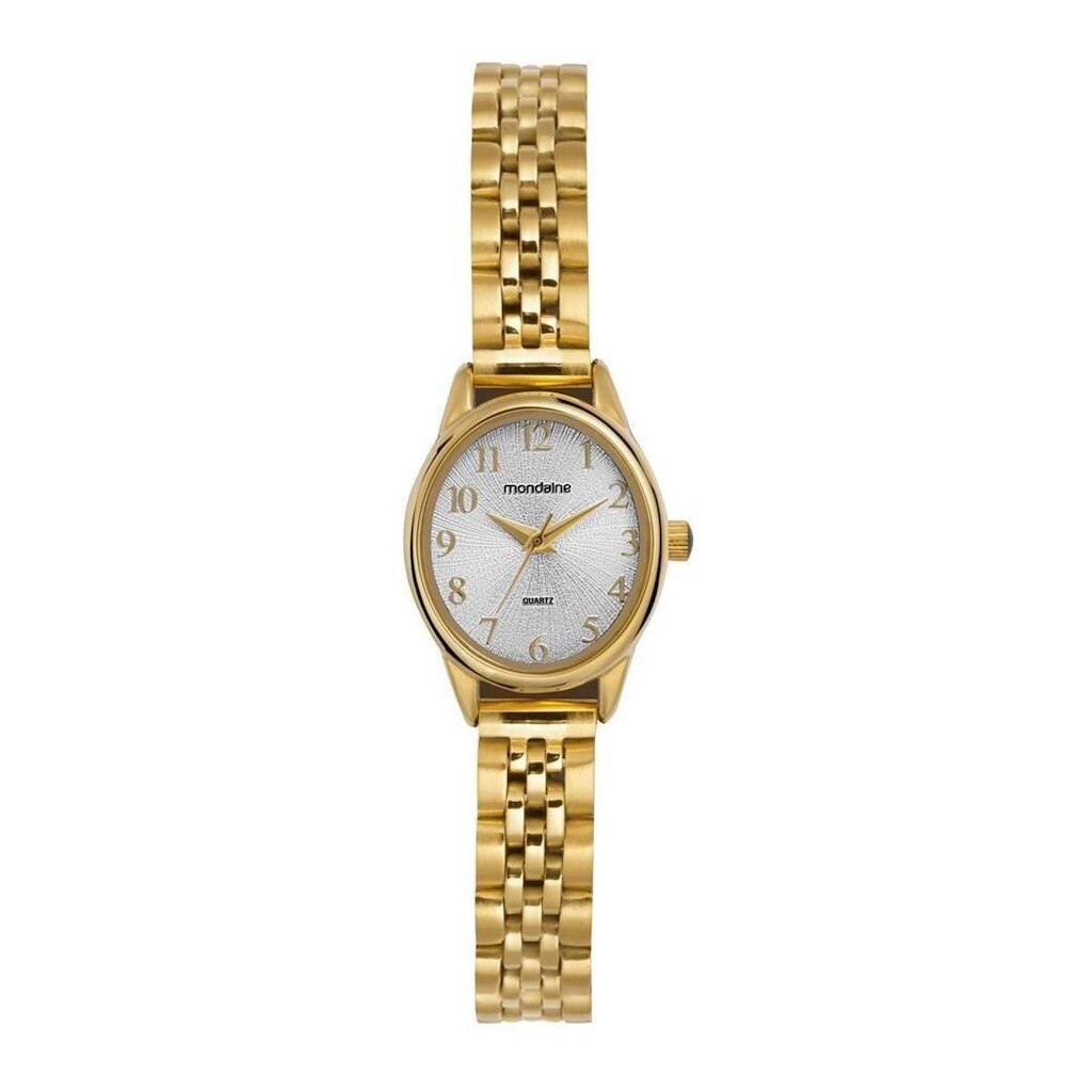 Relogio Mondaine Feminino Ref: 32997lpmvde1 Oval Casual Dourado
