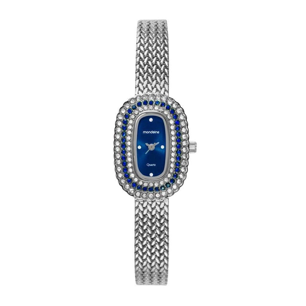 Relogio Mondaine Feminino Ref: 99860l0mvne3 Retangular Mesh Prateado