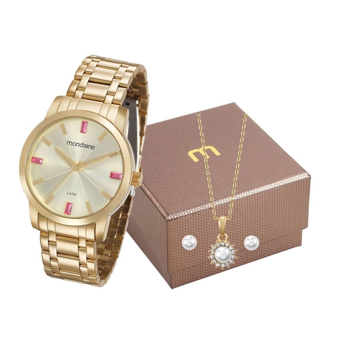 relógio mondaine feminino dourado