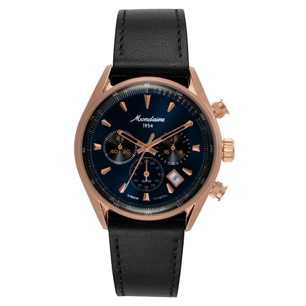 Relógio Mondaine M1 Cronógrafo 33055GPMVRC3 Edição 1954 Rose 42mm