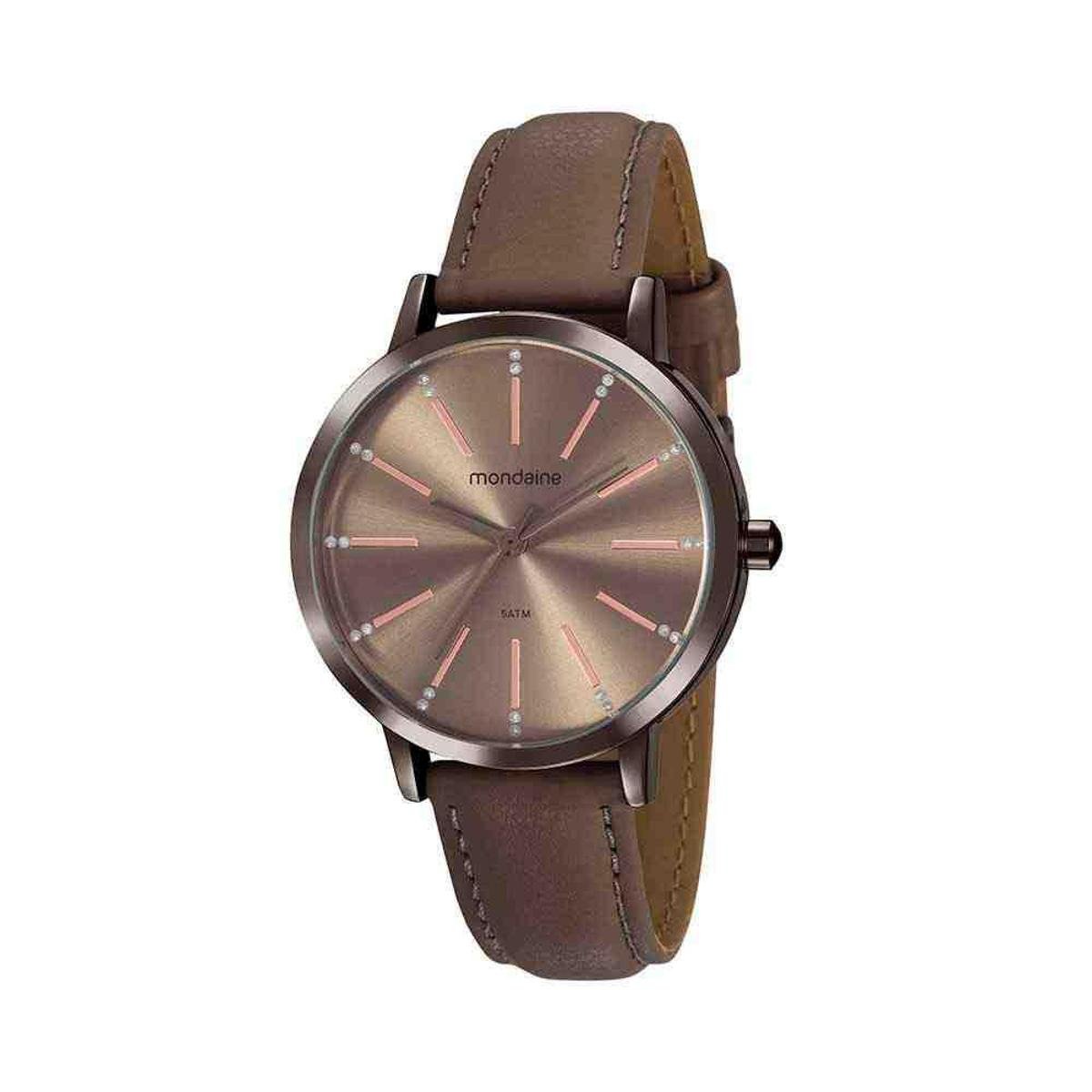relogio mondaine marrom
