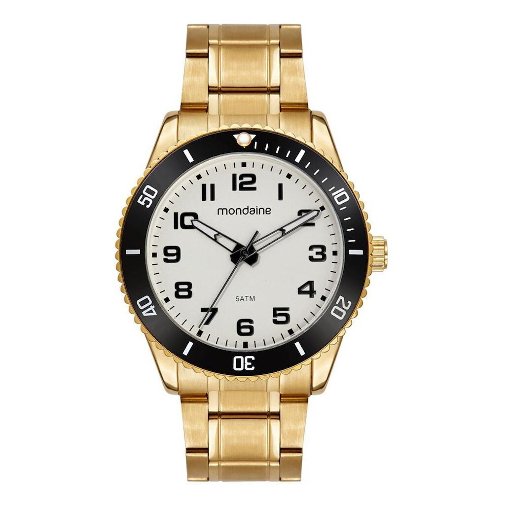 Relogio Mondaine Masculino Ref: 33025gpmvde2 Casual Dourado